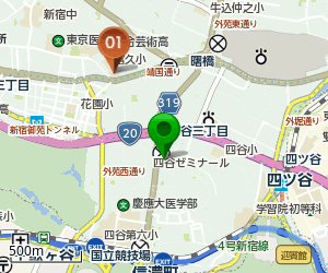 Al Di La Yotsuya/民泊周辺の予約できるバイク駐車場の地図