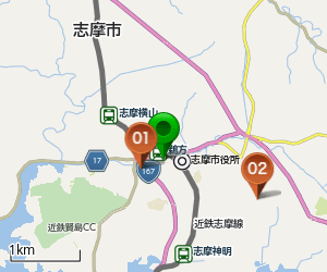 三重県志摩市周辺の予約できる駐車場の地図