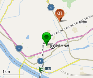 茨城県潮来市周辺の予約できる駐車場の地図